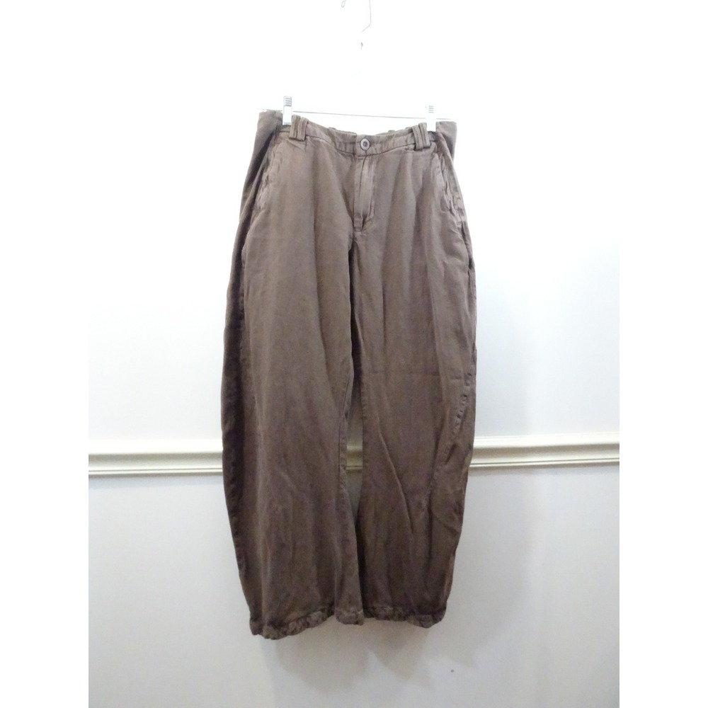 Free People Brown Barrel Leg Utility Pants High Waisted Balloon Trousers Womens